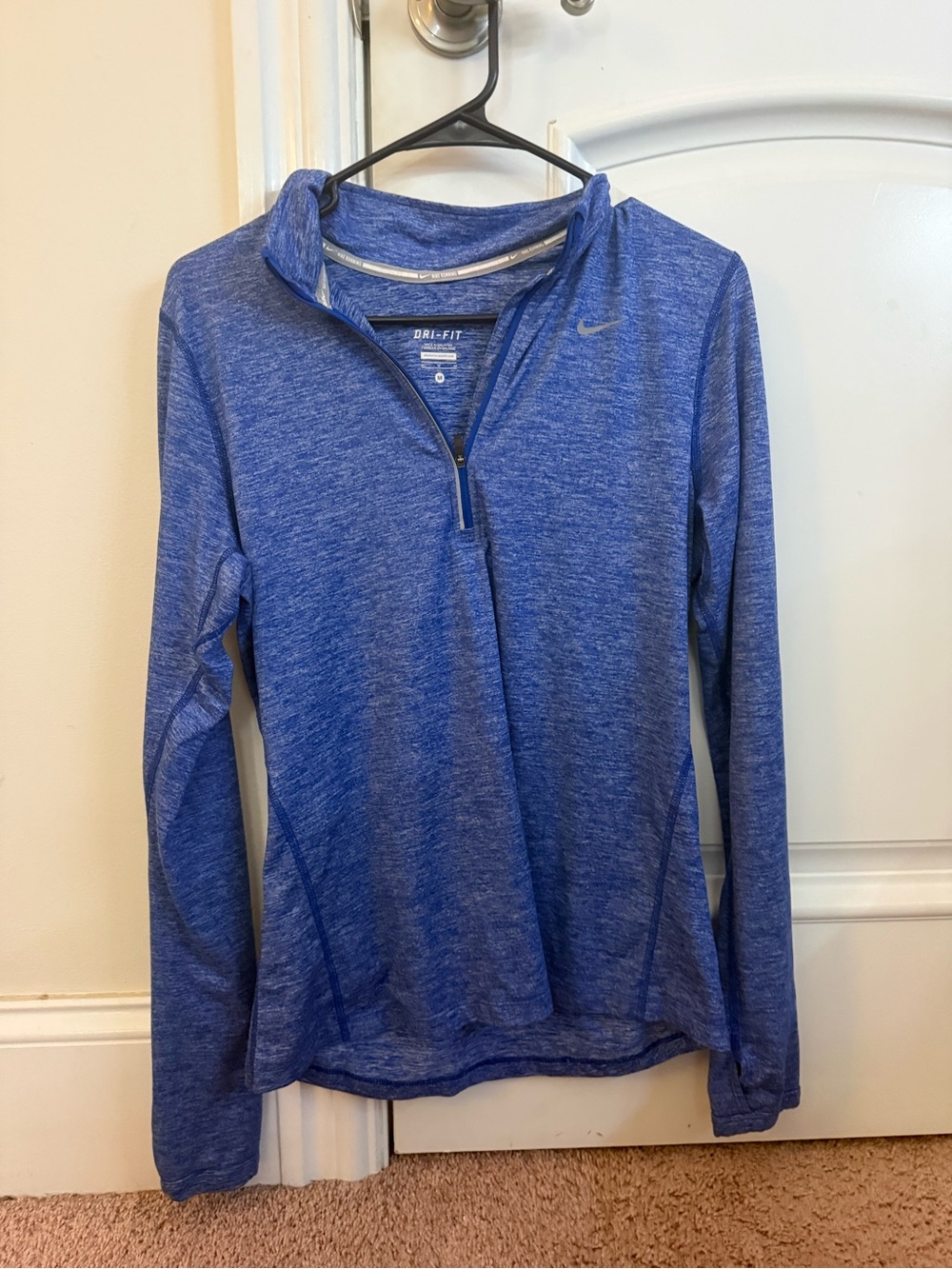 Nike Blue Heather Dri-FIT Zip Pullover